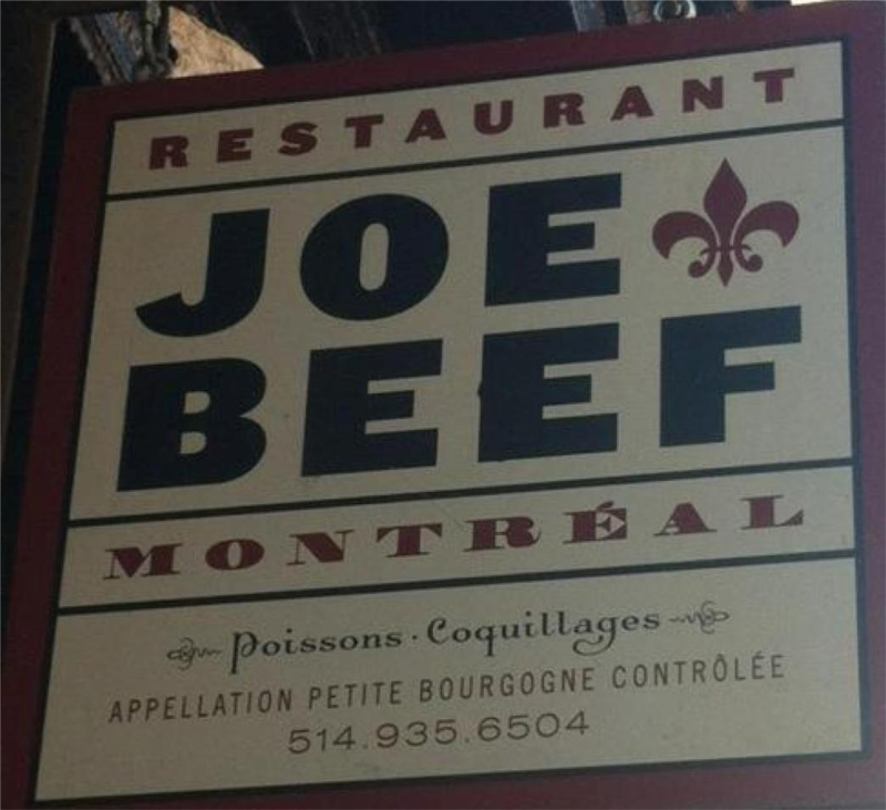 Joe Beef: Canada’s Best Restaurant