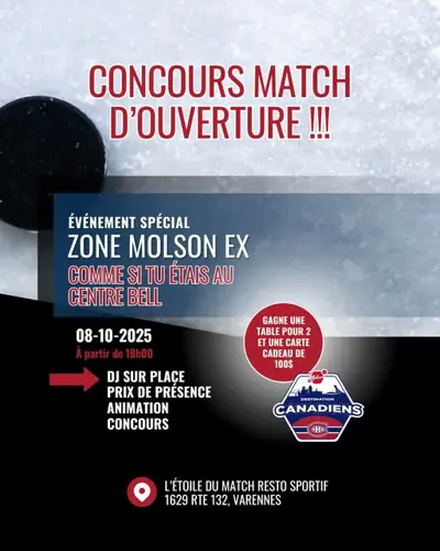 Image contest L'Étoile Du Match - Resto-Sportif