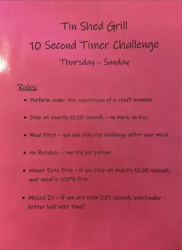 Image contest Tin Shed Grill