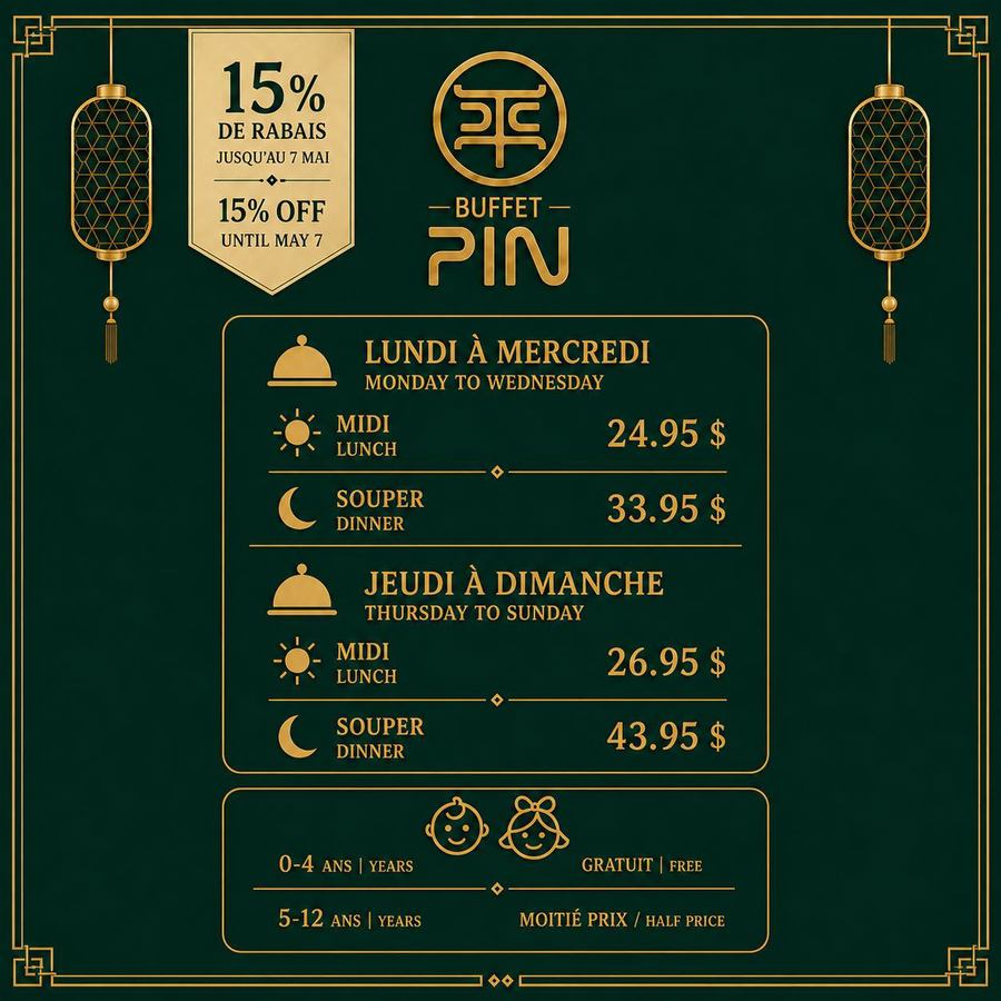 Buffet Menu Pin