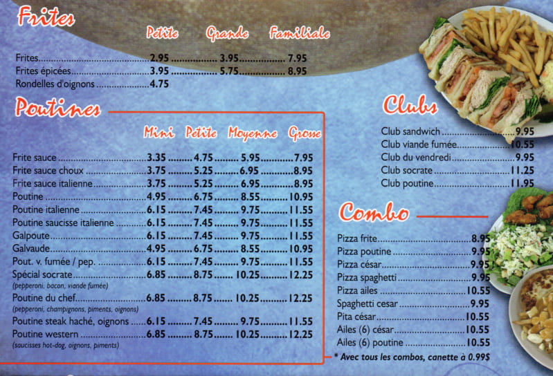 poutines clubs combo