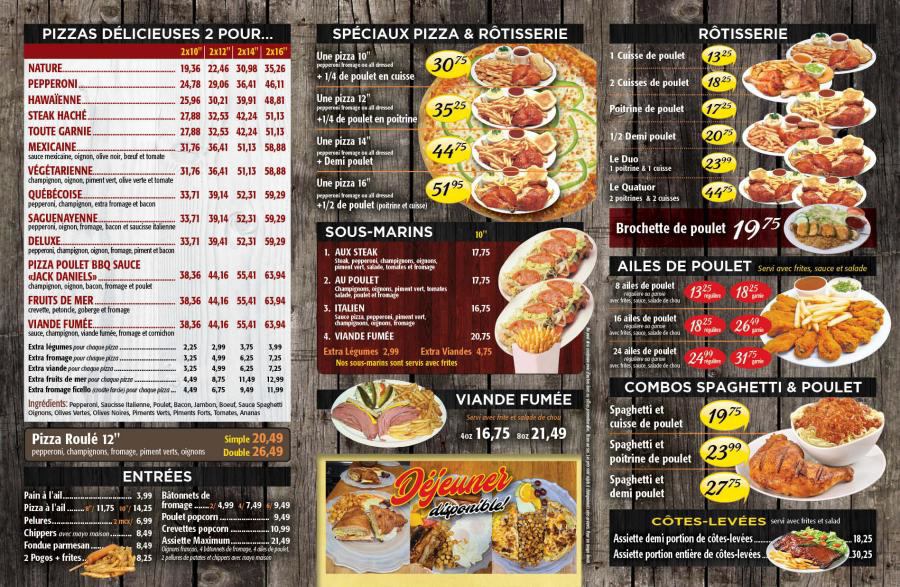 Delivery and Take-Out menu