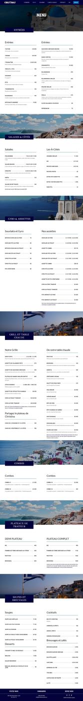 Christina's Cuisine Menu