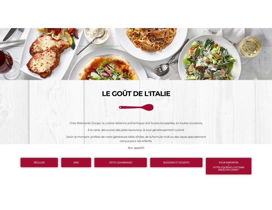 Giorgio Ristorante Menu