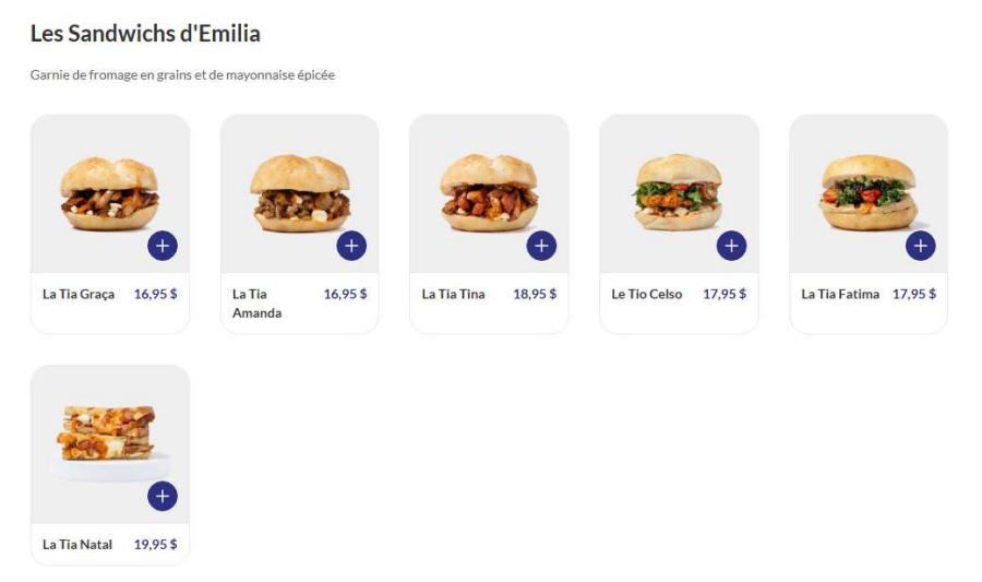 Emilia Menu