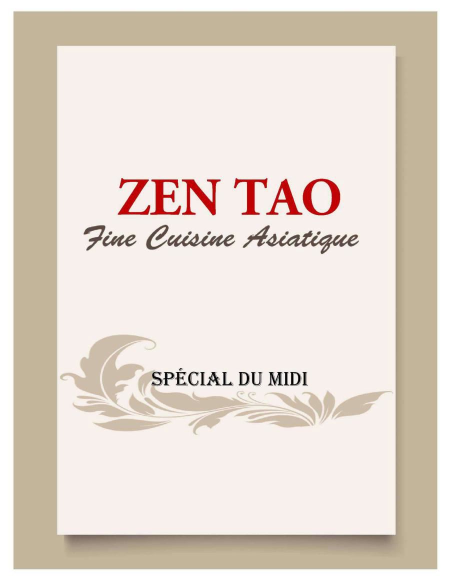 Zentao Lunch Menu