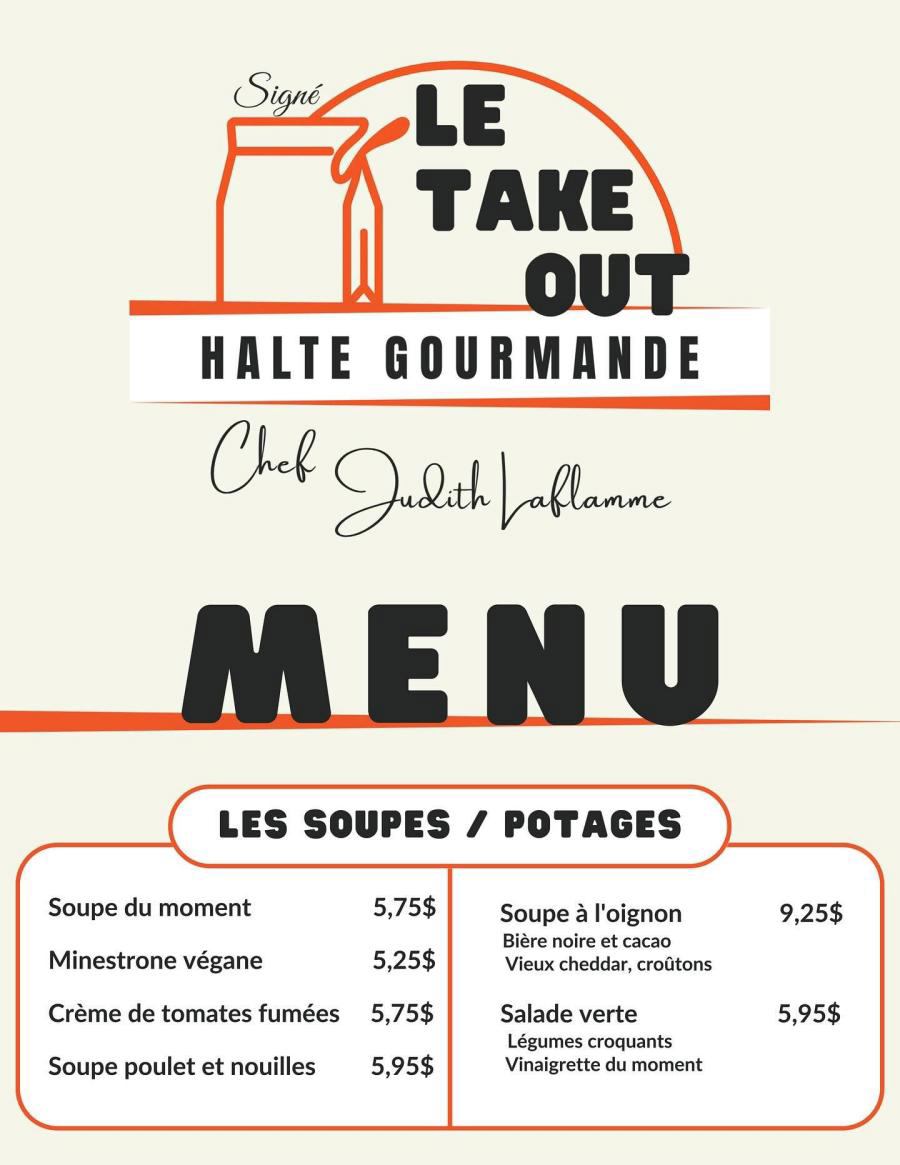 Takeout Menu, gourmet stop