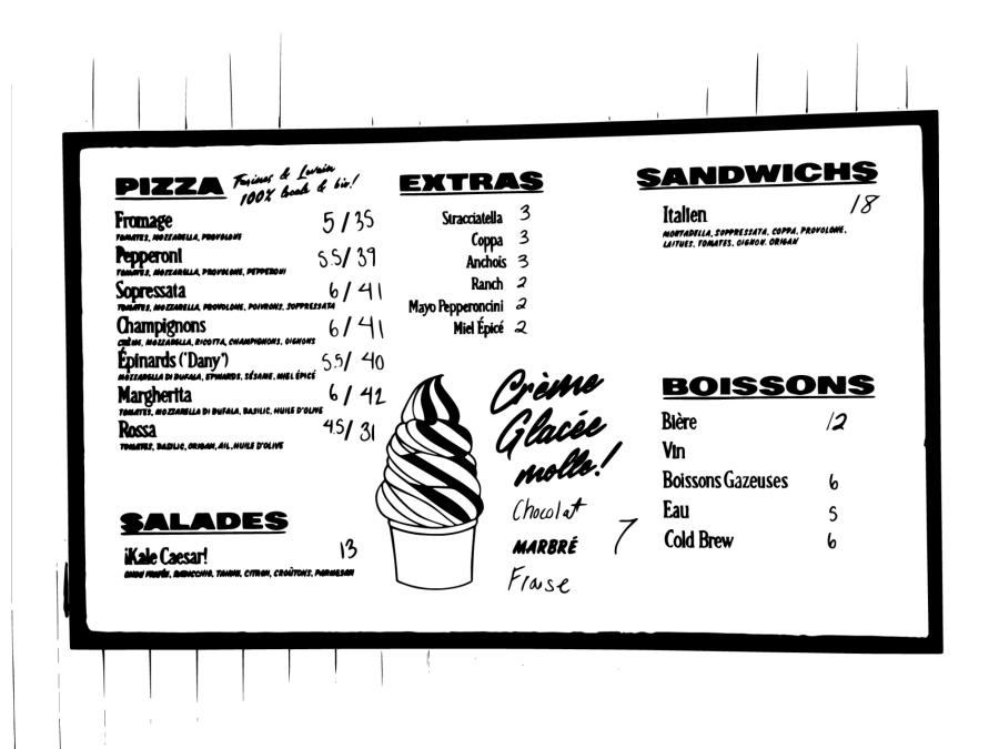 Menu de Pizzéria Elena