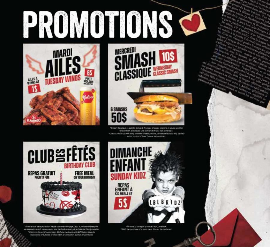 Menu de La Belle & La Bœuf