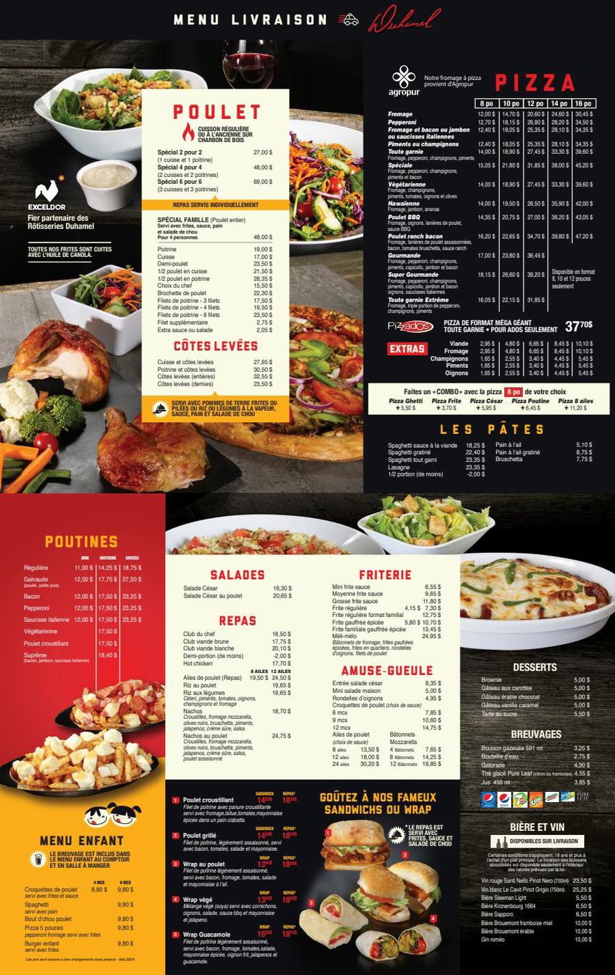 Rotisseries Duhamel Delivery Menu