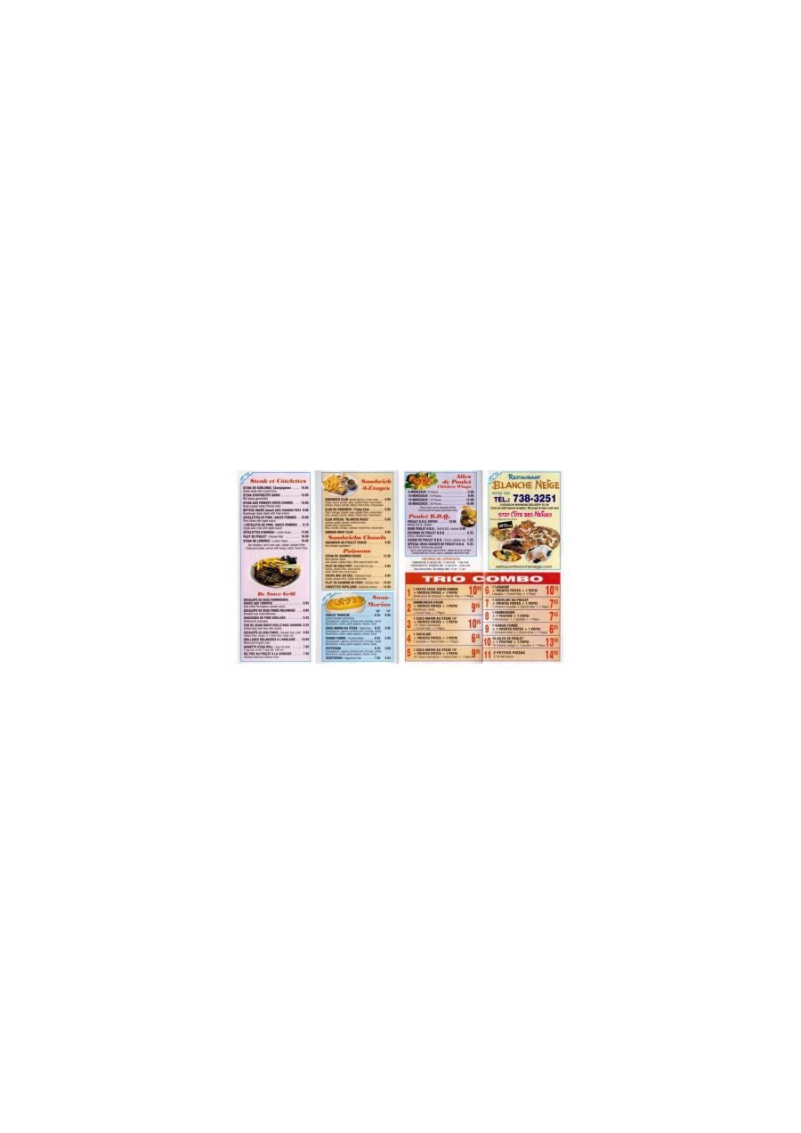 Delivery Menu