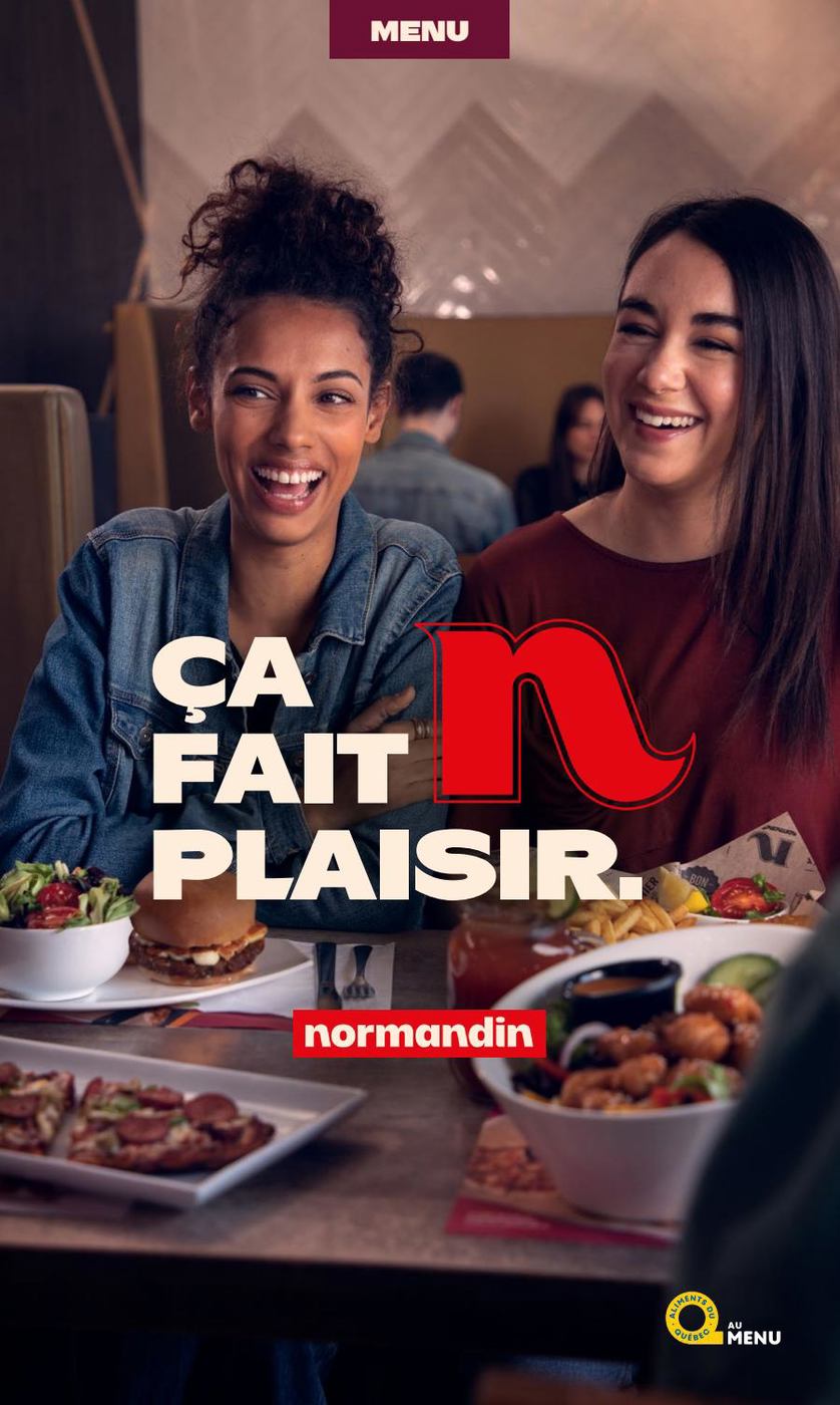 Normandin Dinning room Menu