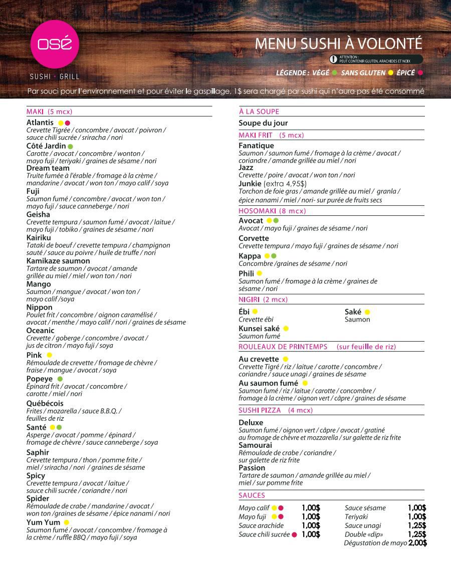 All you can eat sushis