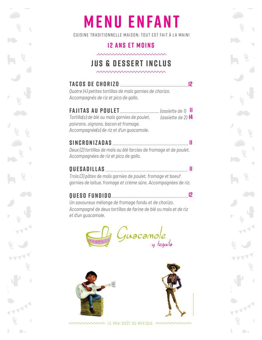 kids menu