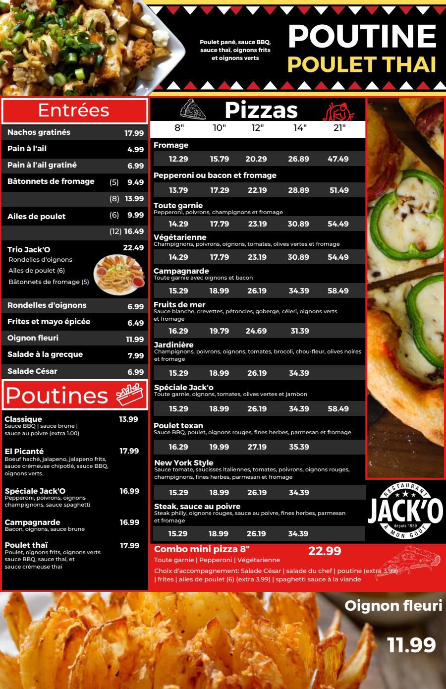 Dining room Jack-O Menu