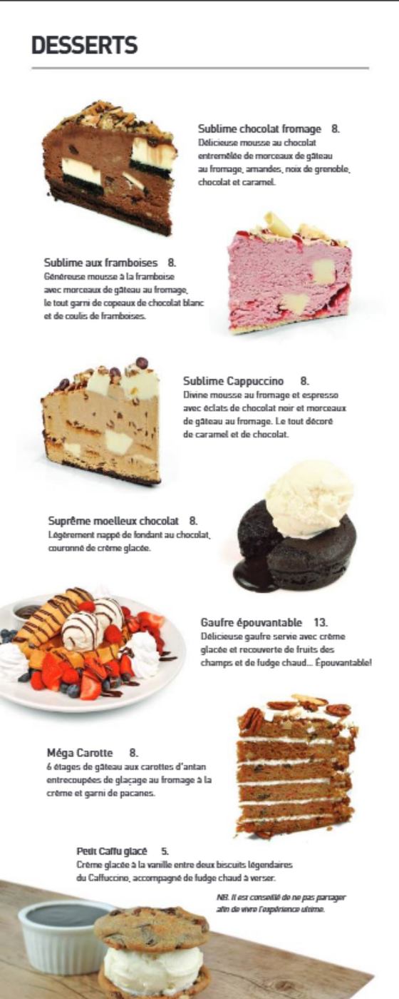 desserts