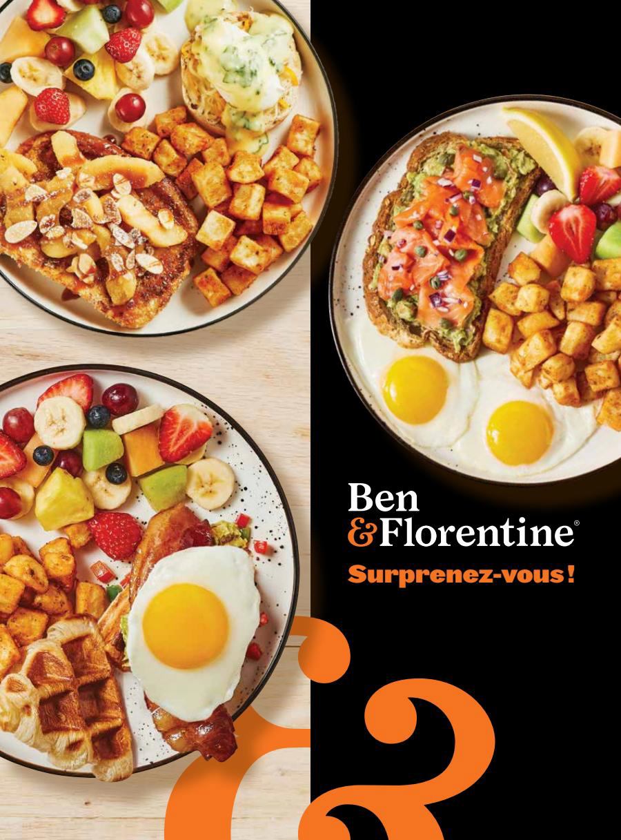 Dining room Ben & Florentine Menu