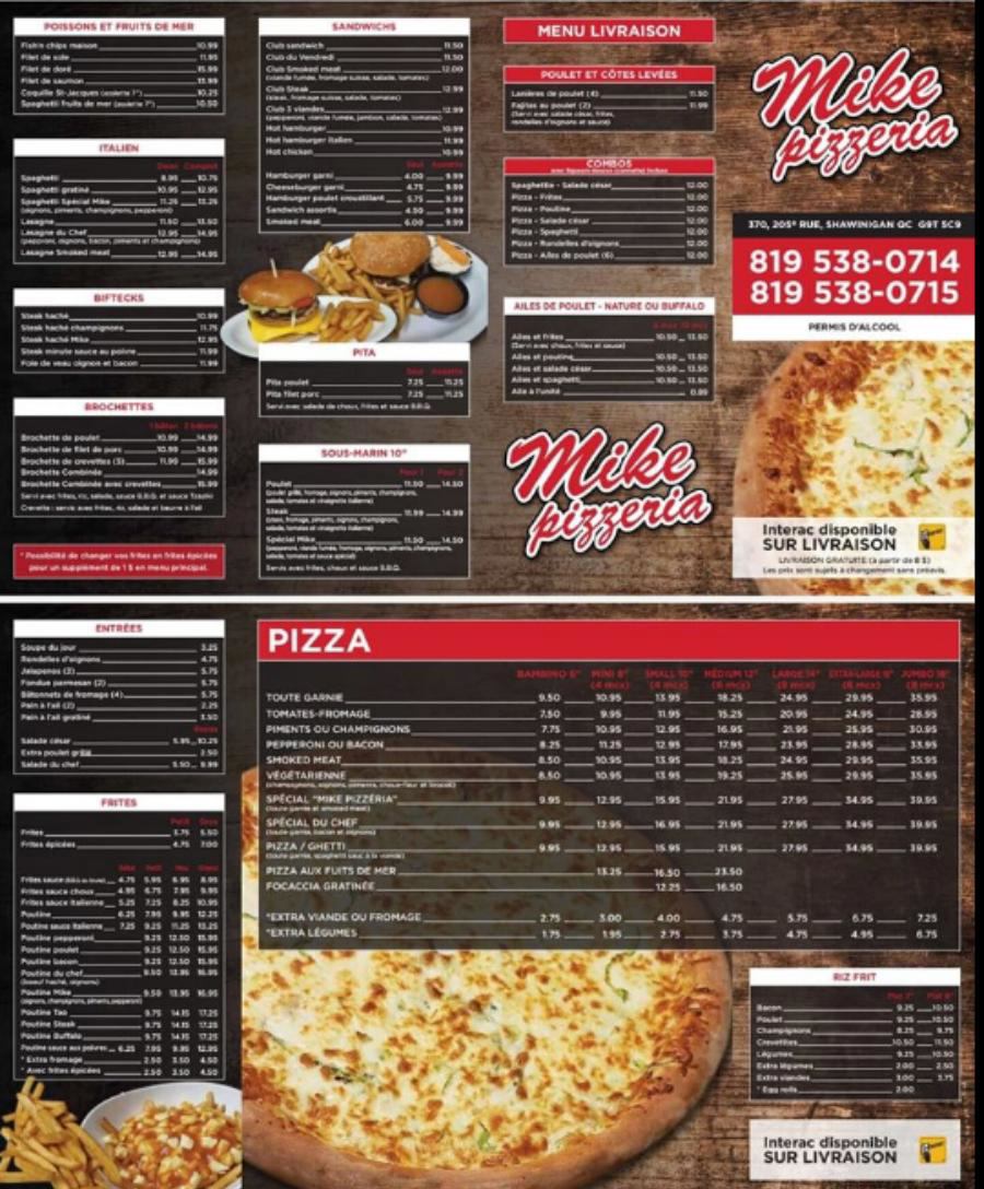 delivery menu
