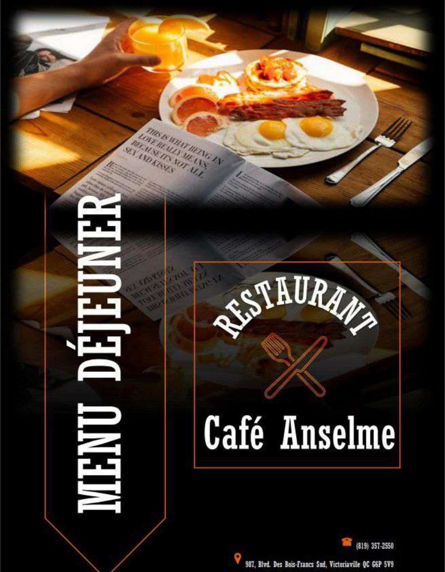 Café Anselme Breakfast Menu