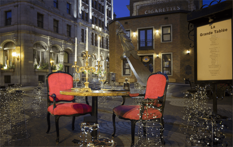 The Old Port: An open-air restaurant in Quebec