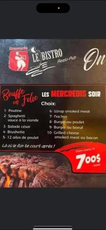 Image événement Brasserie Le Bistro Resto Pub