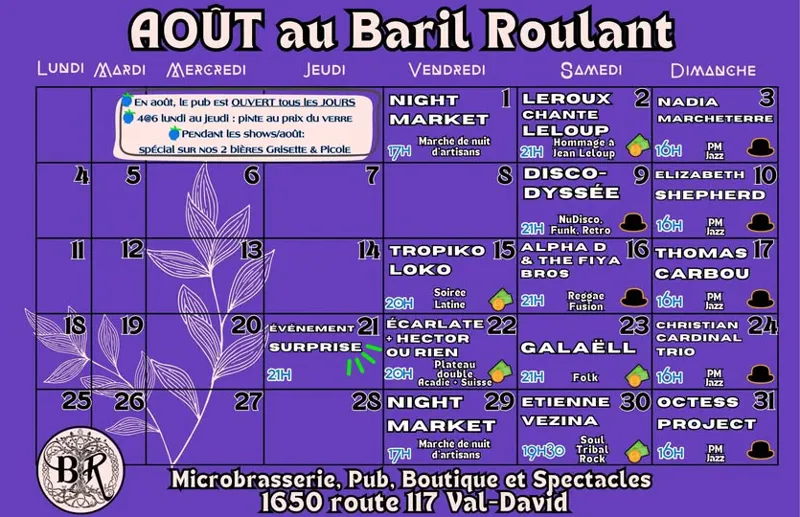 Image event Le Baril Roulant - Microbrasserie / Pub Val-David