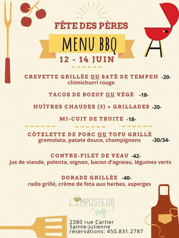 Image événement L'Imposteur Resto-Traiteur Flexi-Végé