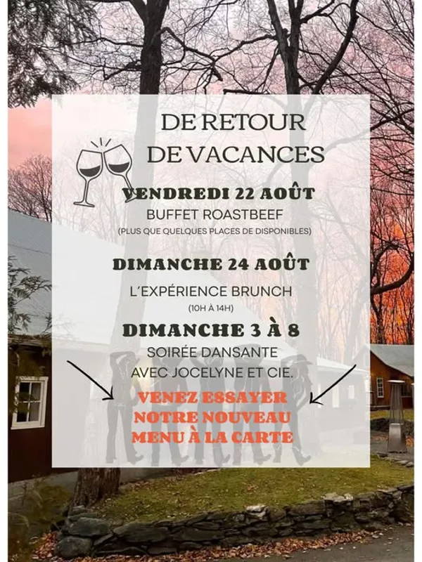 Image event Bistro du Domaine