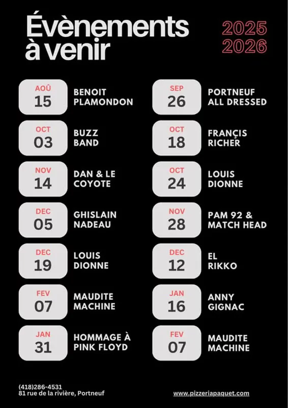 Image event Pizzéria Paquet Sainte-Catherine
