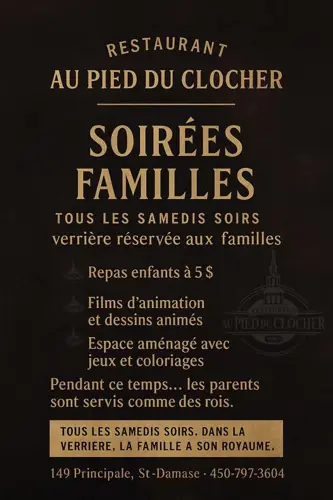 Image événement Restaurant Au Pied Du Clocher Inc