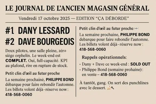 Image événement Resto-Pub Ancien Magasin Général