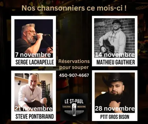 Image Ã©vÃ©nement Le St-Paul Taverne moderne