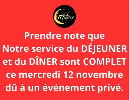 Image Ã©vÃ©nement Cuisine Fusion Météore