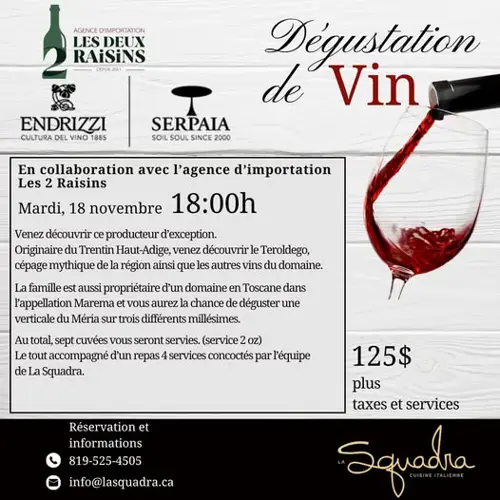 Image Ã©vÃ©nement La Squadra - Restaurant Cuisine Italienne