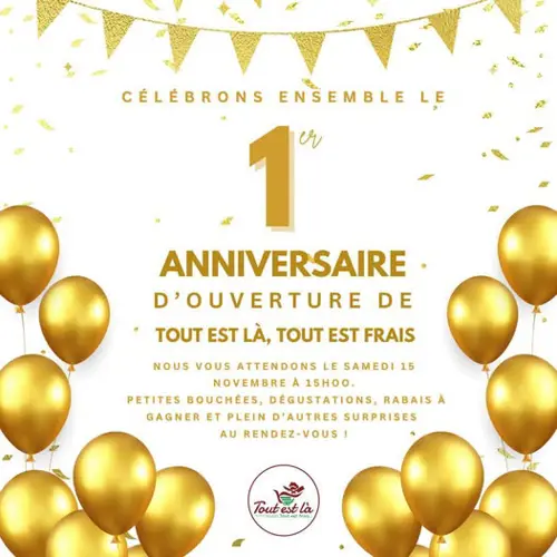 Image Ã©vÃ©nement TOUT EST LA TOUT EST FRAIS