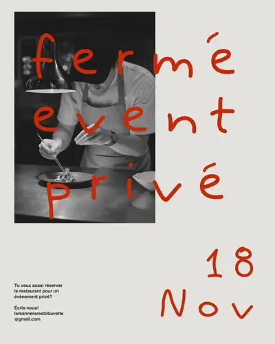 Image Ã©vÃ©nement Le Manners Resto-Buvette