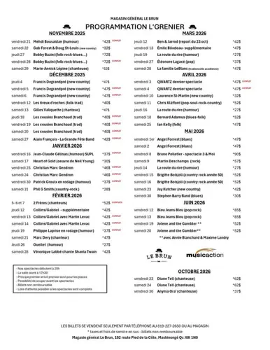 Image event Le Magasin général Le Brun- Salle de spectacles