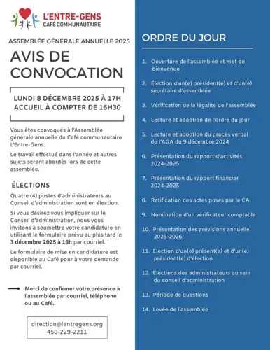 Image Ã©vÃ©nement Café communautaire l'Entre-Gens