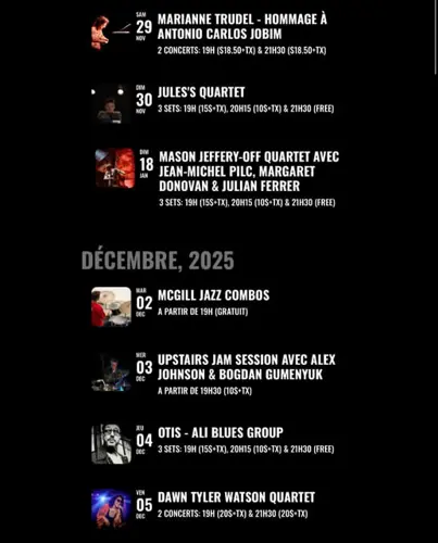 Image Ã©vÃ©nement Upstairs Jazz Bar & Grill