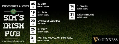 Image Ã©vÃ©nement Sim's Irish Pub