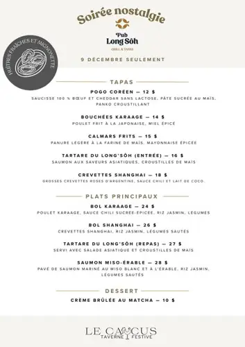 Image Ã©vÃ©nement Le Caucus | Taverne Festive