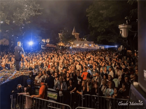 Which restaurant should you eat at during the Thetford Mines Emerging Artists Festival?