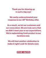 Image event Five Guys