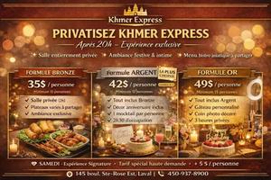 Image event Khmer Express - restaurant asiatique halal à Laval