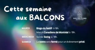 Image Ã©vÃ©nement Bistro des Balcons