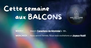 Image Ã©vÃ©nement Bistro des Balcons