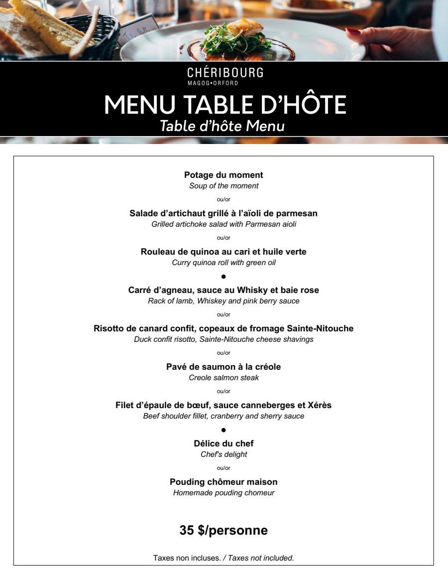 Table d'hôte