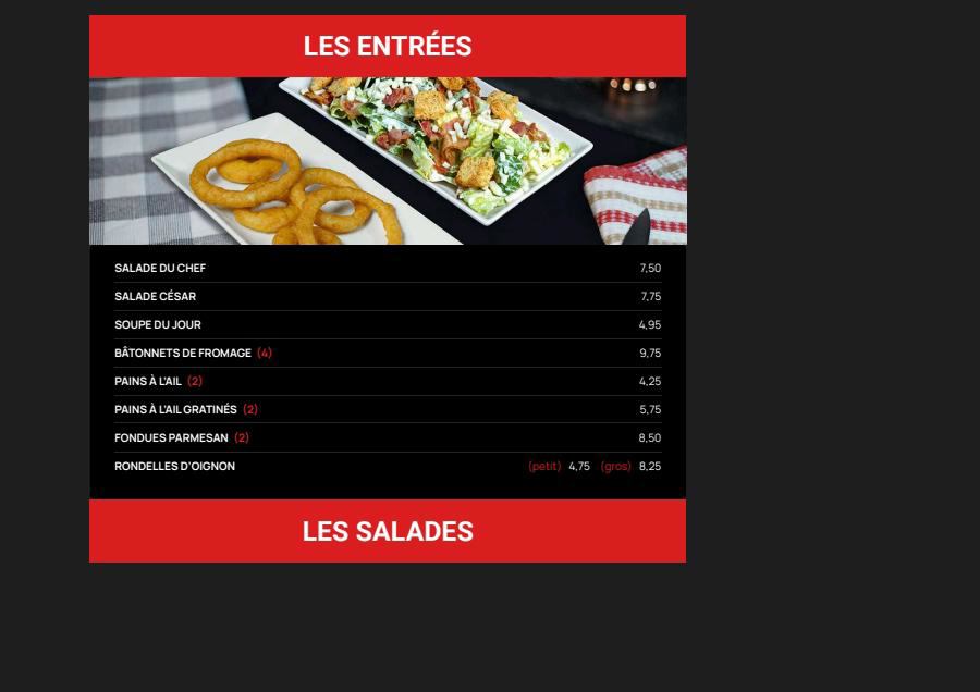 Menu Livraison Stratos Pizzeria