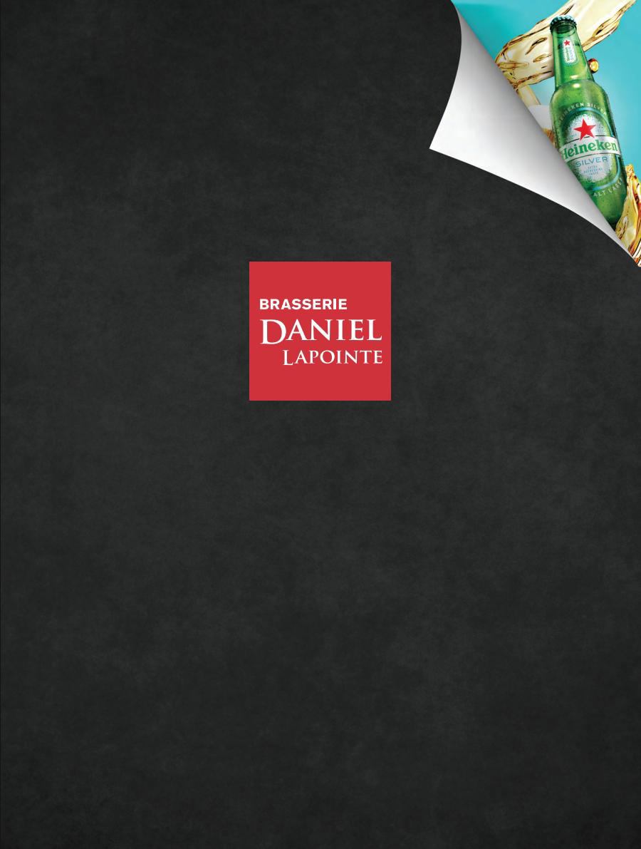 Menu Brasserie Daniel Lapointe