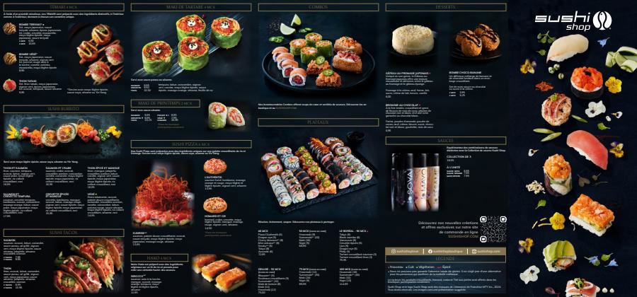 Menu Sushi Shop